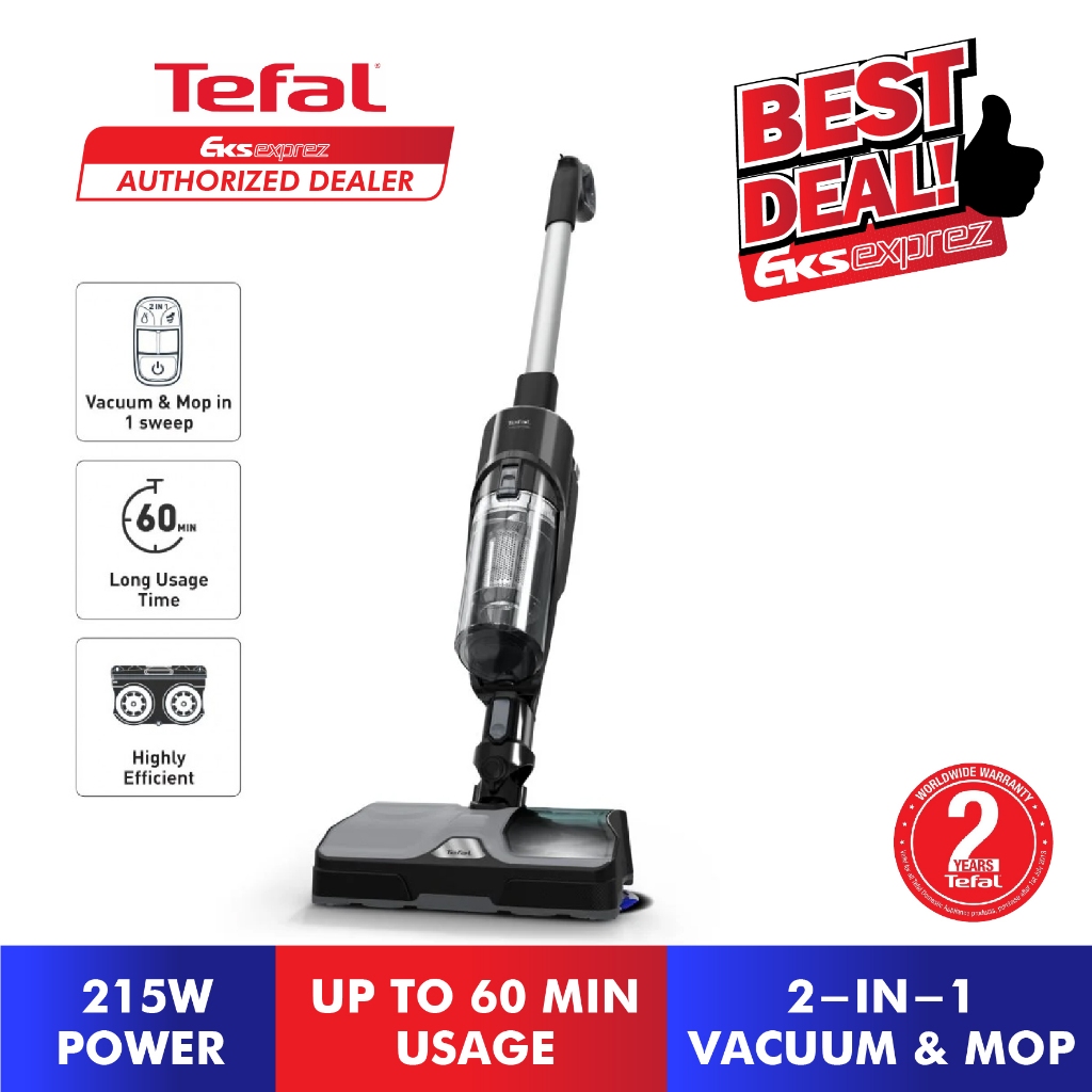 Tefal Handstick Vacuum and Mop GF3039 / GF3039HO (215W suction