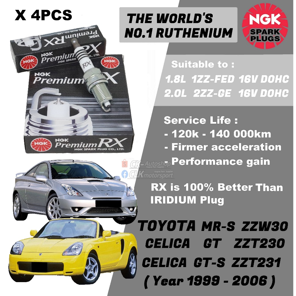 NGK Premium RX Spark Plug Toyota Celica GT GTS ZZT230 ZZT231 MRS