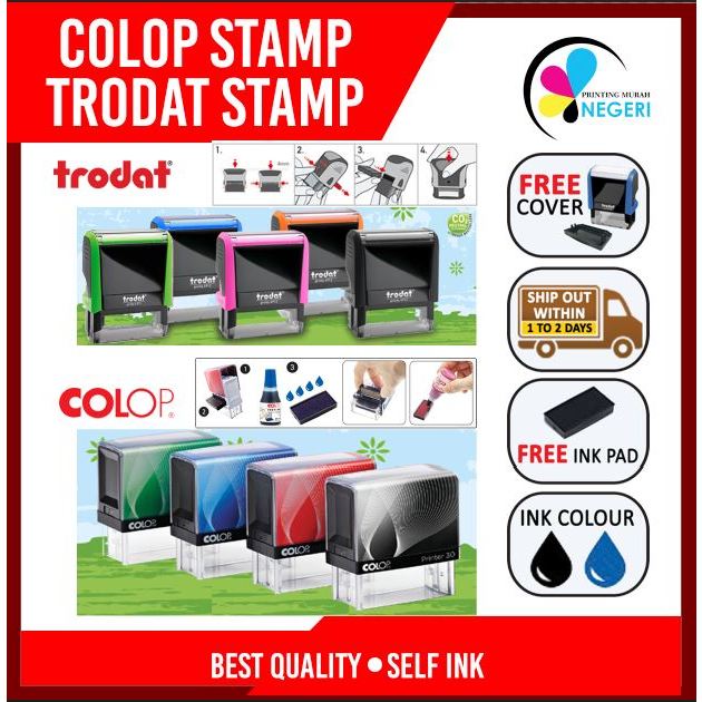 SAME DAY SHIP OUT READY STOK Rubber Stamp COLOP Printer Line