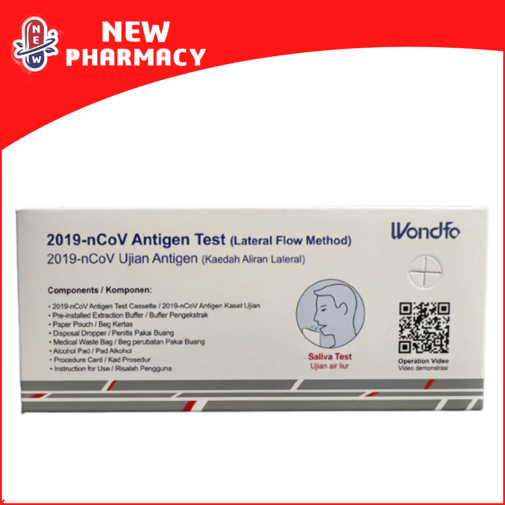 Wondfo Covid19 Antigen Saliva Test Kit 1's (Exp date 02/2024