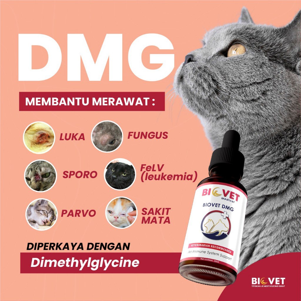 BIOVET DMG Sakit Kronik Sporo Parvo FIP FIV Luka Sakit Mata Imunisasi