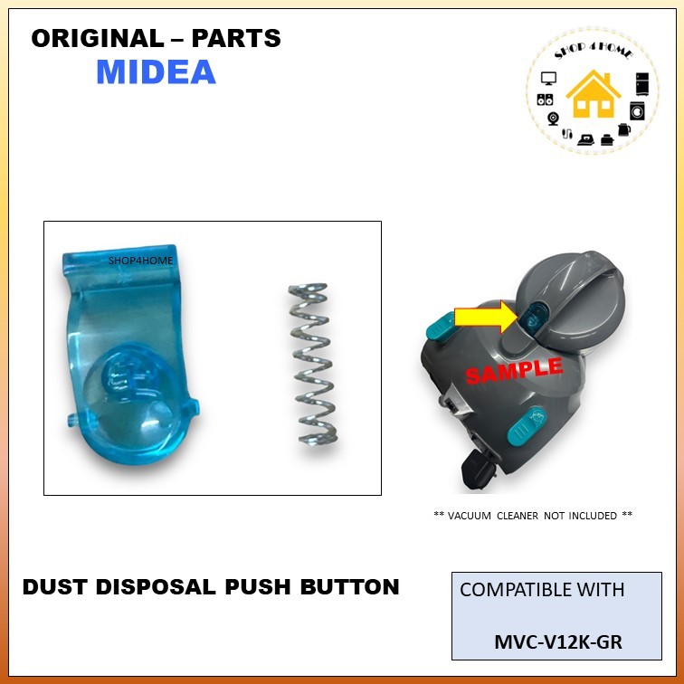 ** ORIGINAL PARTS ** MIDEA VACUUM CLEANER DUST DISPOSAL PUSH BUTTON ...