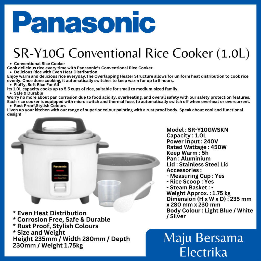 Panasonic Rice Cooker_电饭煲_Periuk Nasi [SR3NAA/SRG06FG/SRY10G/SRE10A