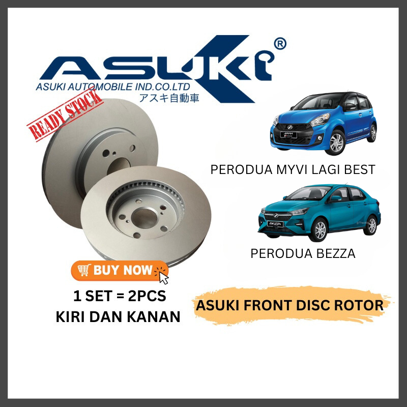 ASUKI Premium Disc rotor Front Perodua Myvi Lagi Best Bezza Axia High ...