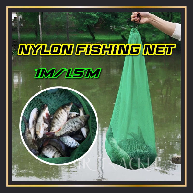 【MR.T】 𝗙𝗧𝟬𝟮𝟮 Nylon Fishing Net Bag Jaring Nylon Simpan Ikan Pancing