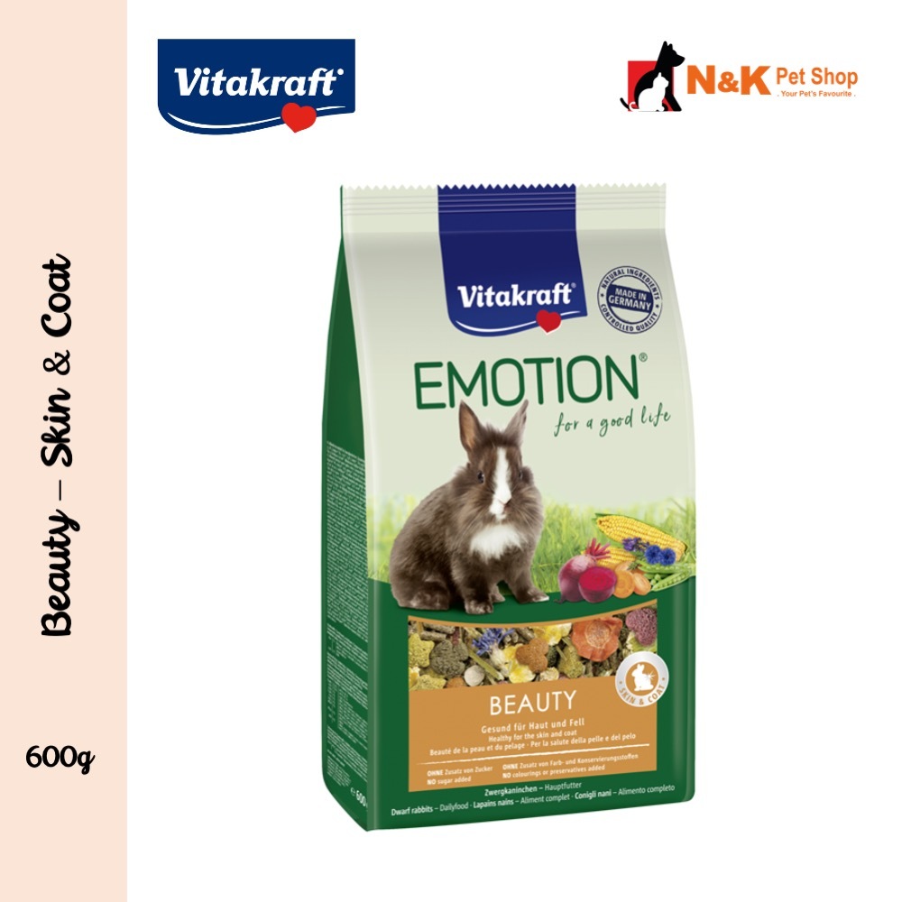 Vitakraft Emotion Beauty Selection Adult Rabbit Food 600g | Shopee Malaysia