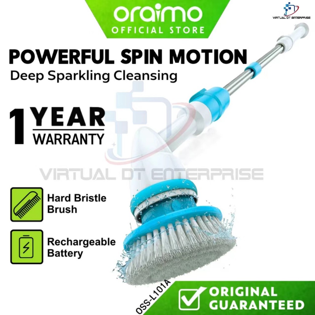 ORAIMO Cordless Toilet Cleaning Power Spin Brush Electric Floor