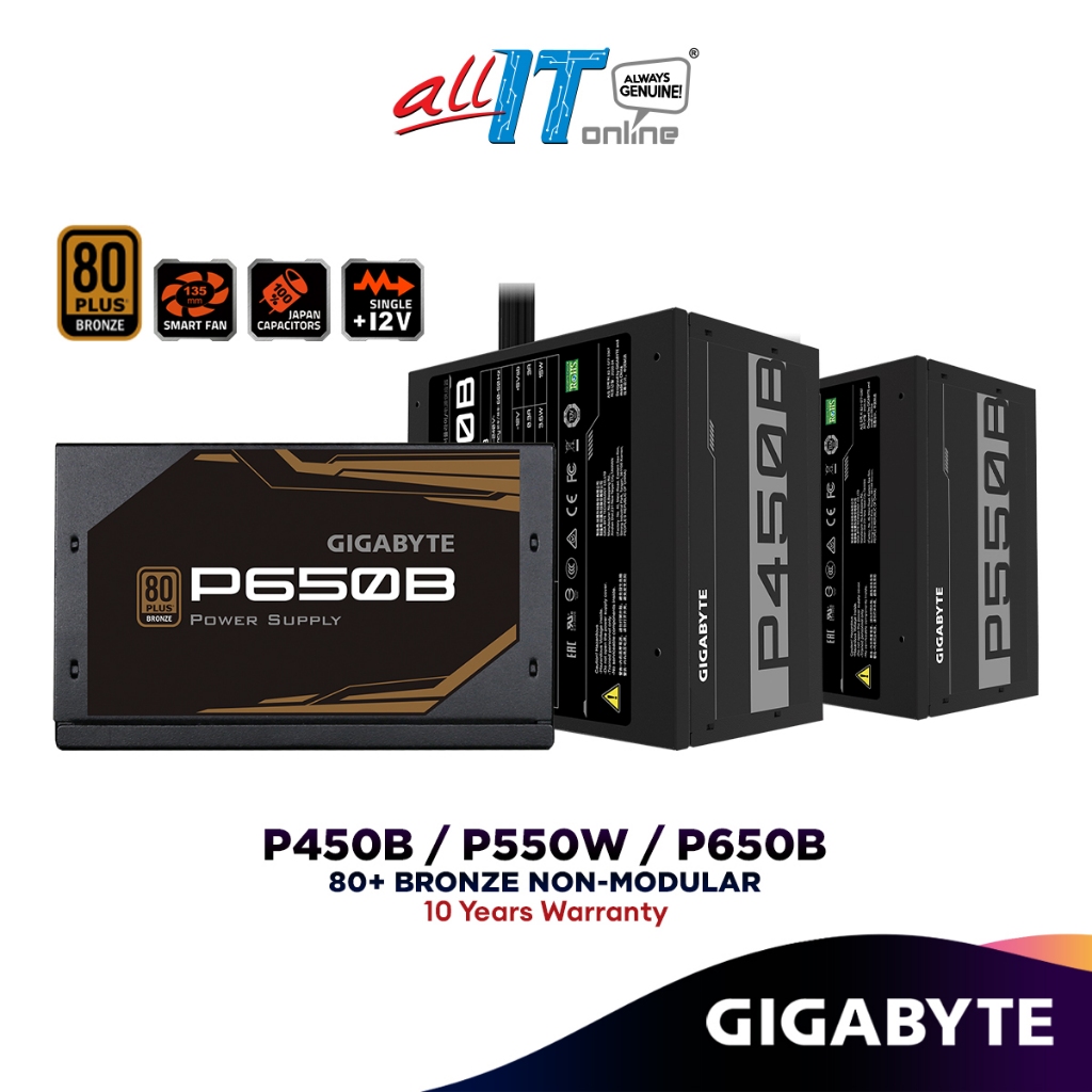 Gigabyte P450B P550B P650B 80+ Bronze NonModular Power Supply (450W