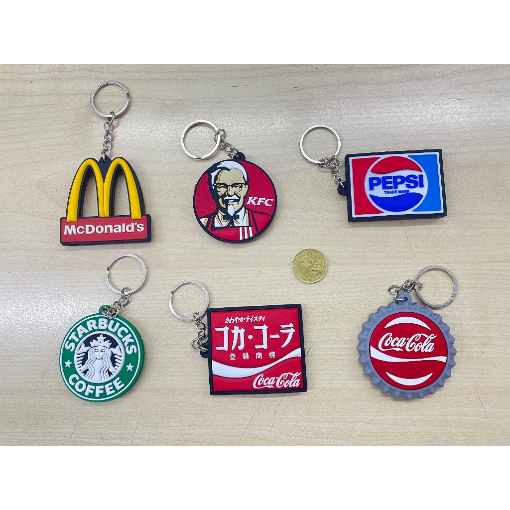 KFC MCDONALDS PEPSI COCA COLA STARBUCKS KEYCHAIN | Shopee Malaysia