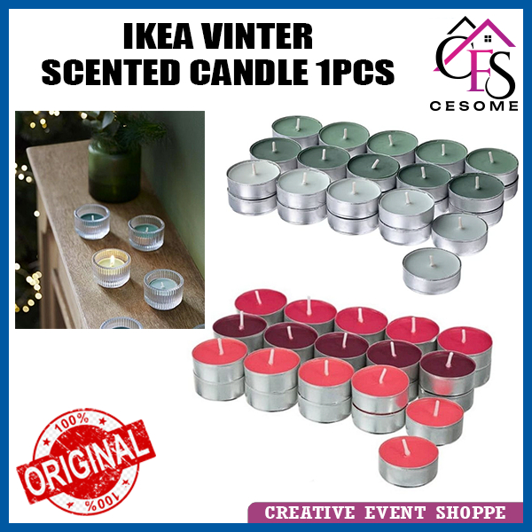 IKEA VINTER Scented Candle Tealight Candle Pine Tree / Cookies Scented