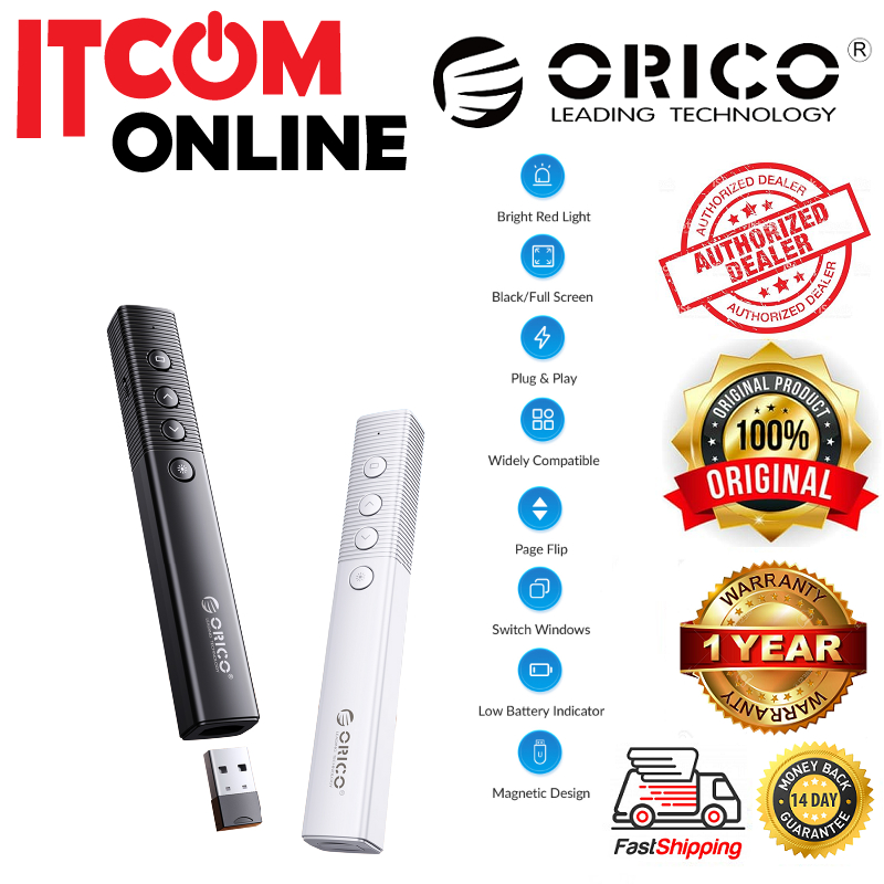 Orico 2 4ghz charging type red pointer laser presenter oppt 08