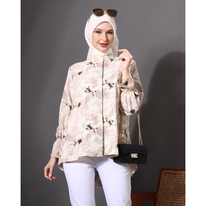 Ironless Belle Blouse ZehraModestWear Shopee Malaysia