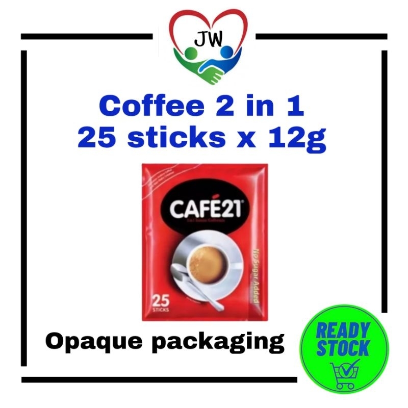 Cafe 21 Coffee Mix 2in1 25sticksx12 (No Sugar) Exp 2025 Shopee Malaysia