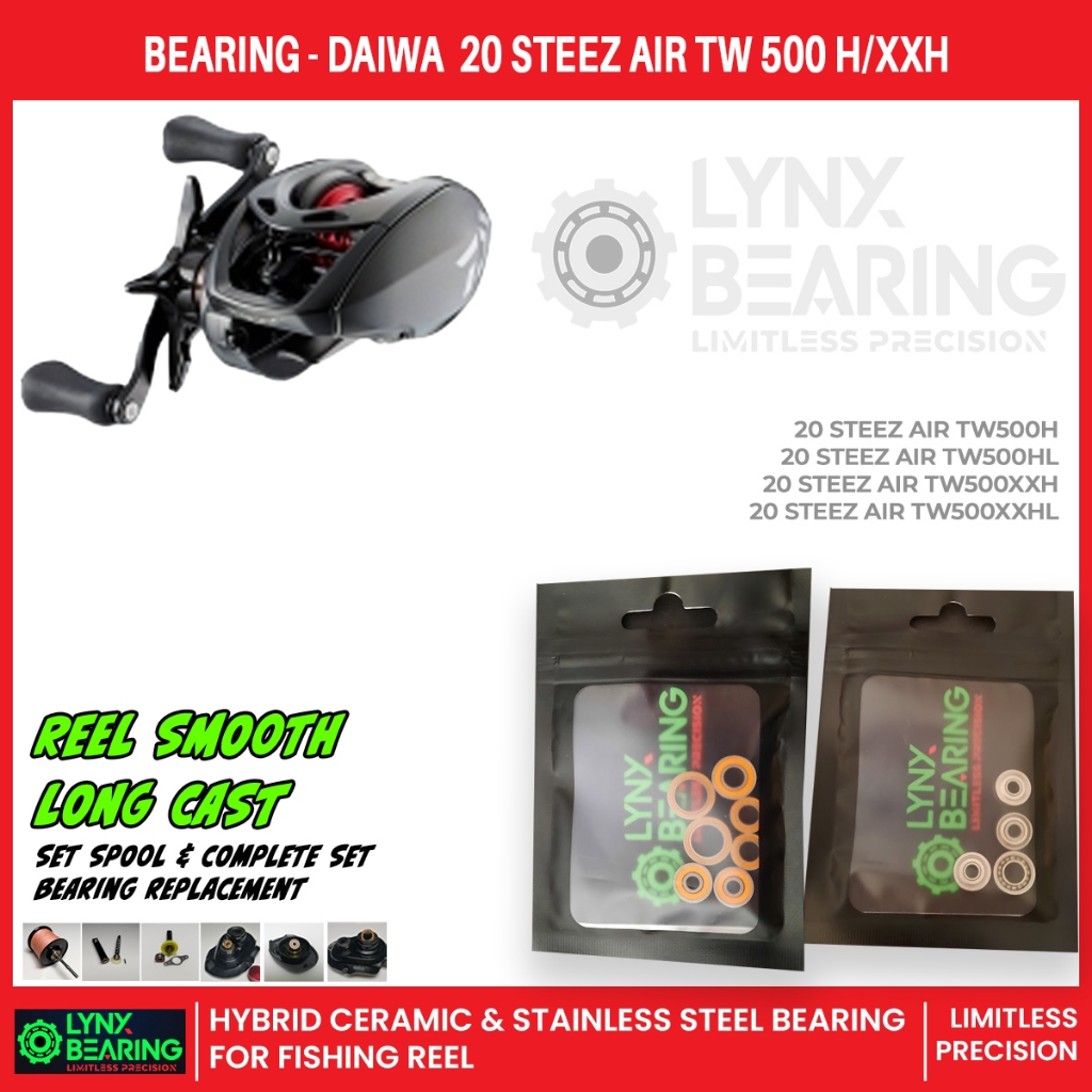 Lynx Bearing Daiwa 20 Steez AIR TW 500 Ceramic & Hybrid Fishing Reel  baitcasting bc Bearings | Shopee Malaysia