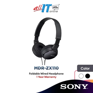 Sony MDR-ZX110 Headphones - Black/White/Pink