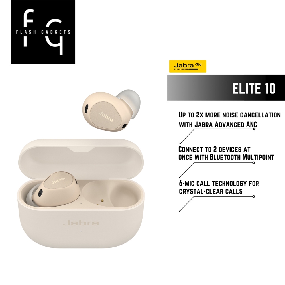 Jabra Elite 10 True Wireless Earbuds Advanced Active Noise Cancelling