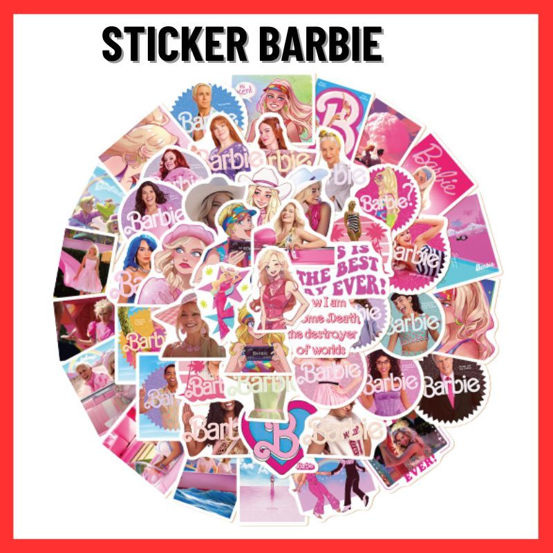 Sticker Barbie 50 Keping Waterproof Kids Stickers Pelekat Mixed Random ...