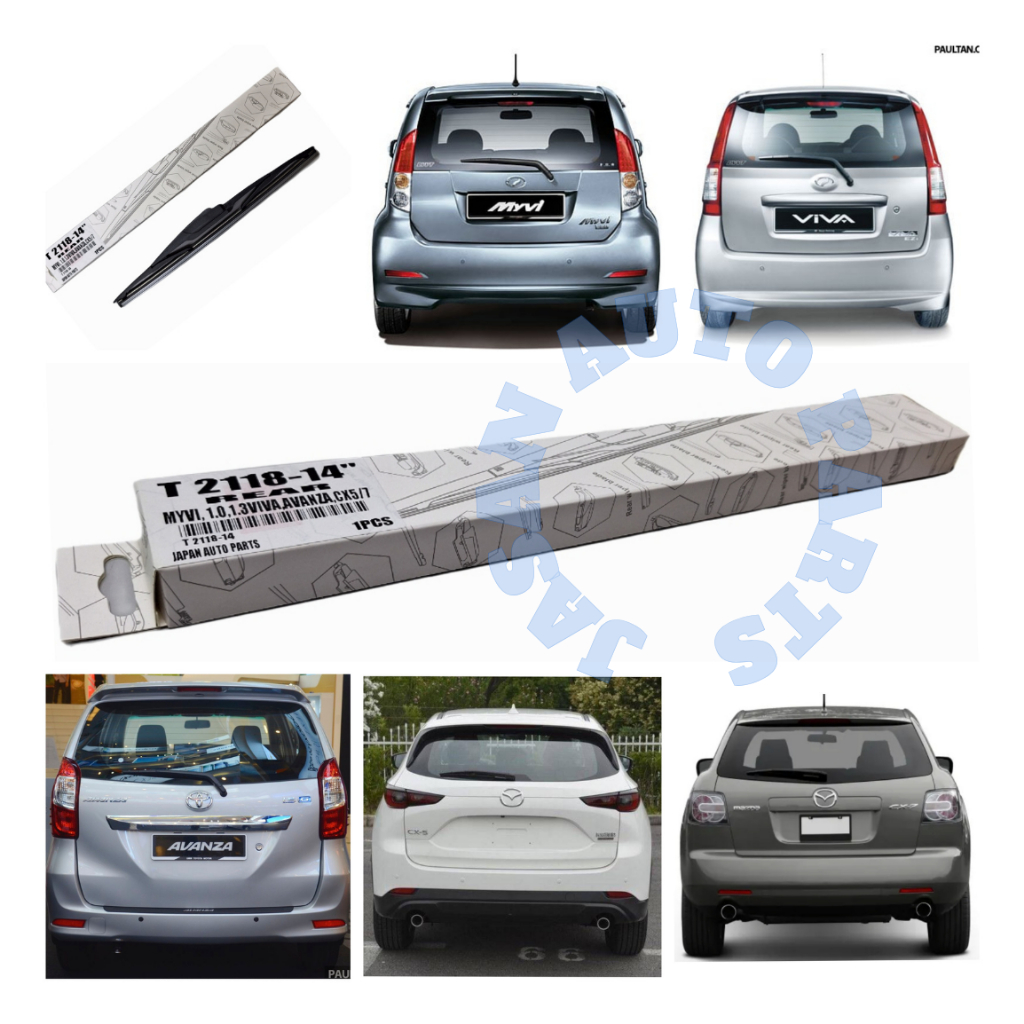 PERODUA MYVI,VIVA,TOYOTA AVANZA, MAZDA CX5,CX7 REAR WIPER (T2118-14 ...