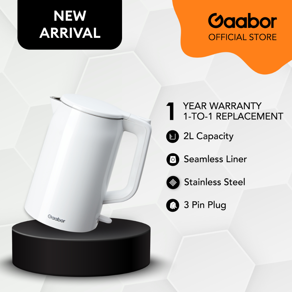 Gaabor Electric Hot Water Kettle (1500W/2L) EK20MWH01A Shopee Malaysia