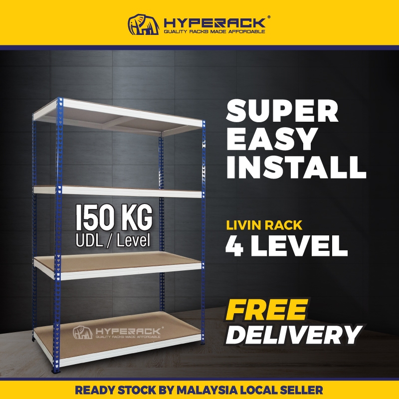 🐘[FREE SHIPPING] HYPERACK™️ Livin Rack Boltless Rack Shelf Rack Storage ...