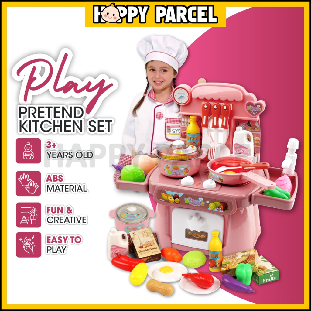 (24pcs) Kids Pretend Play Kitchen Set Mainan Dapur Untuk Kanak Kanak