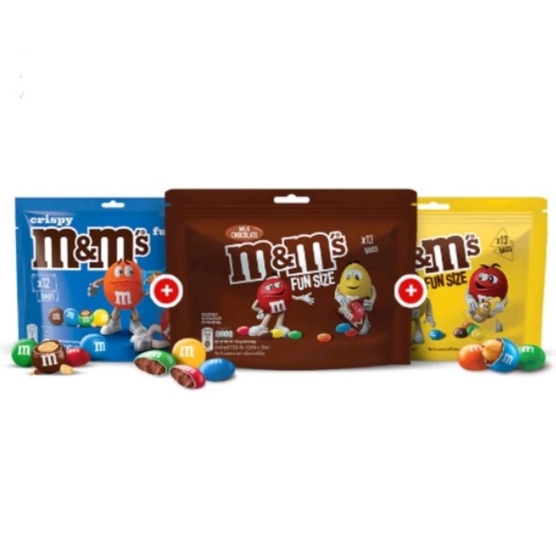 M&M Funsize Pack (Crispy/Milk Chocolate/Peanut)175.5g / 144g | Shopee ...