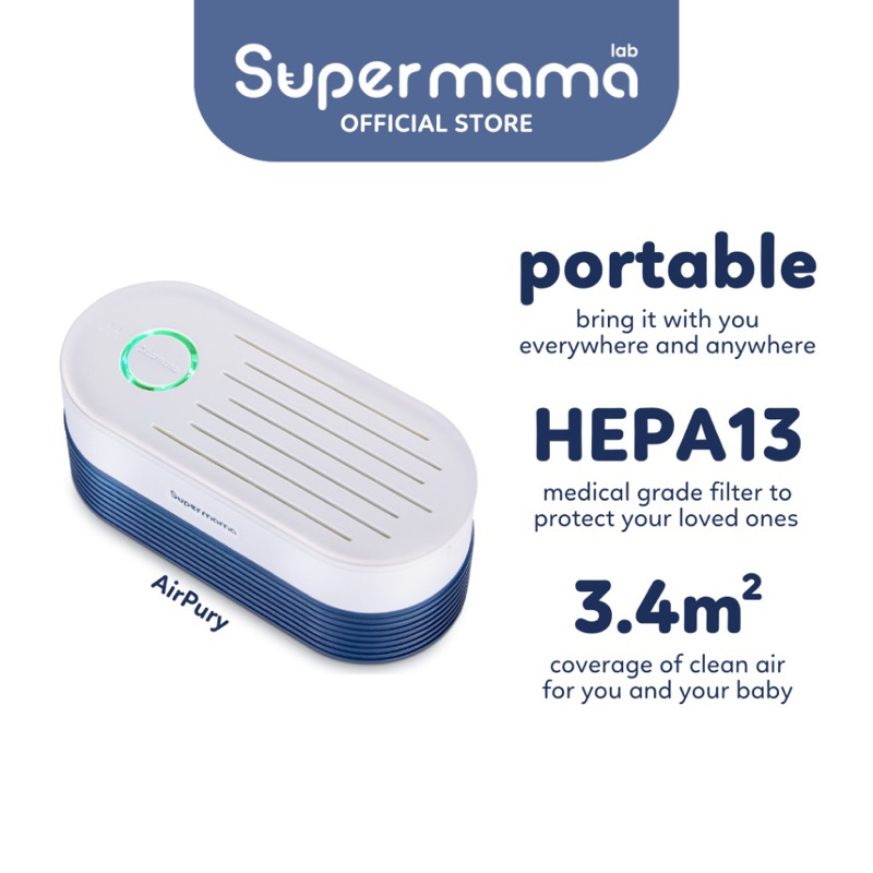 Supermama Lab AirPury Wireless & Portable Air Purifier Rechargeable