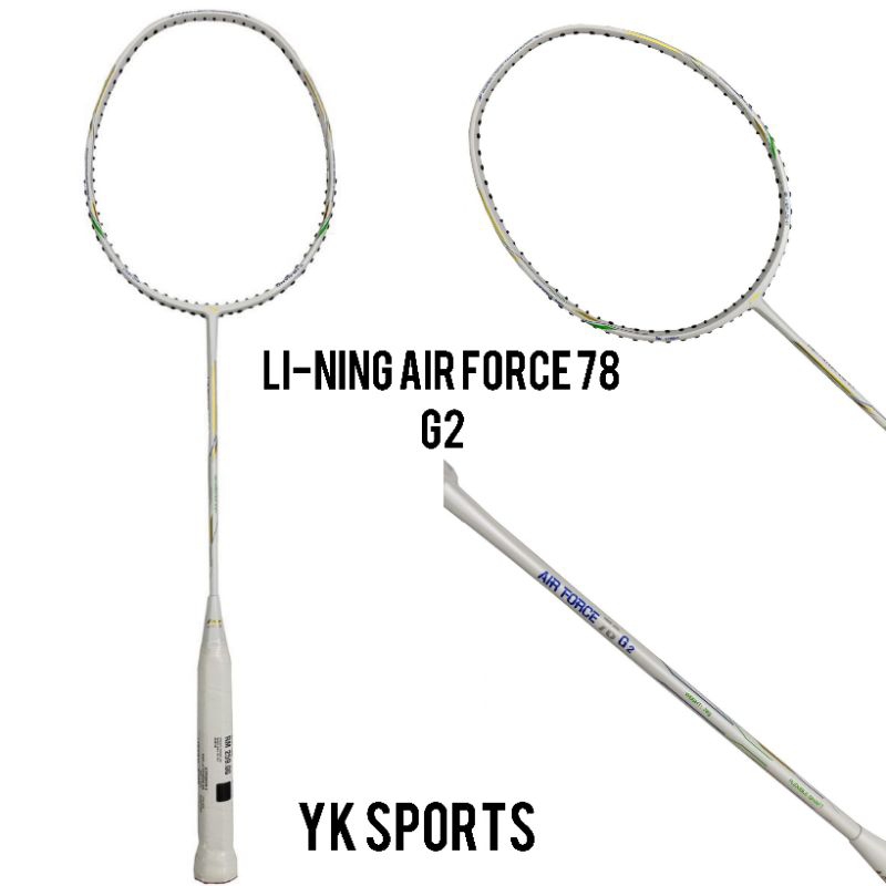 LI-NING AIR FORCE 78 G2 BADMINTON RACKET WHITE GOLD | Shopee Malaysia