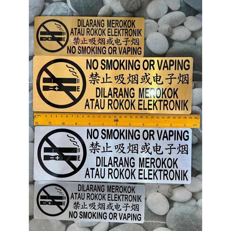 🚭TIDAK MEROKOK Tiada Vaping🚭 🚭NO SMOKING No Vaping🚭 Sign Plate Notice ...