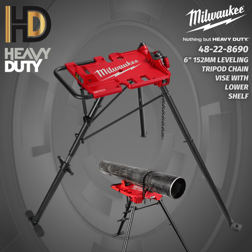 Milwaukee 6" 152MM Leveling Tripod Chain Vise / Milwaukee Heavy Duty