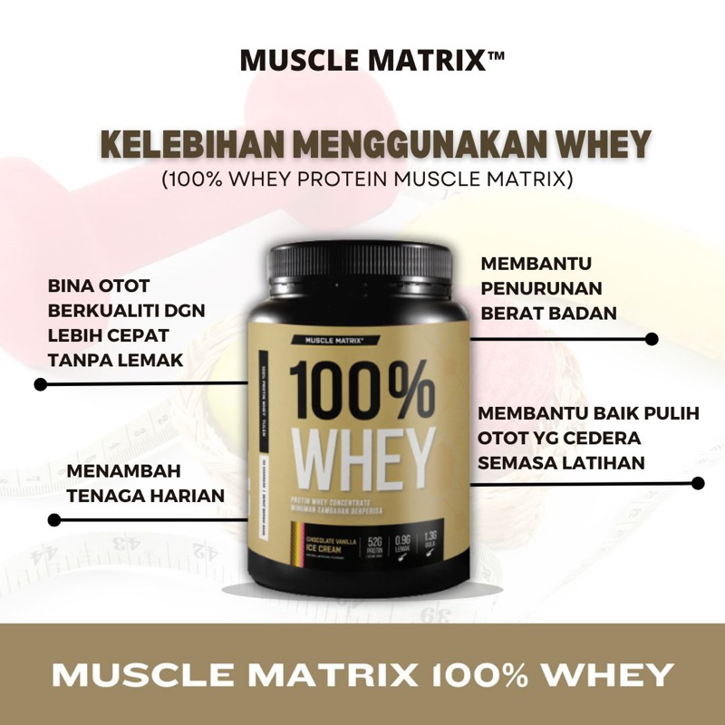 MUSCLE MATRIX 100% WHEY PROTEIN [HALAL] | Shopee Malaysia