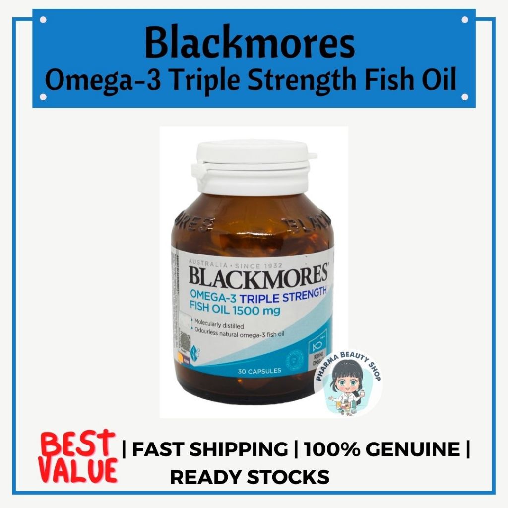Blackmores Omega3 Triple Strength Fish Oil 1500mg 30 capsules (For