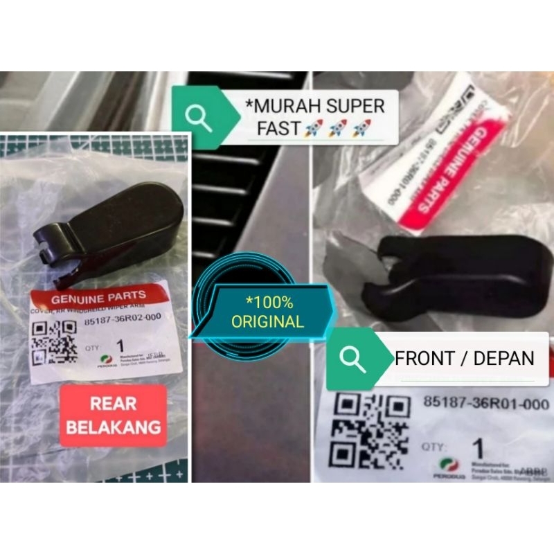 *100ORIGINAL PERODUA KANCIL 660 850 FRONT / DEPAN REAR / BELAKANG / WIPER ARM COVER CAP