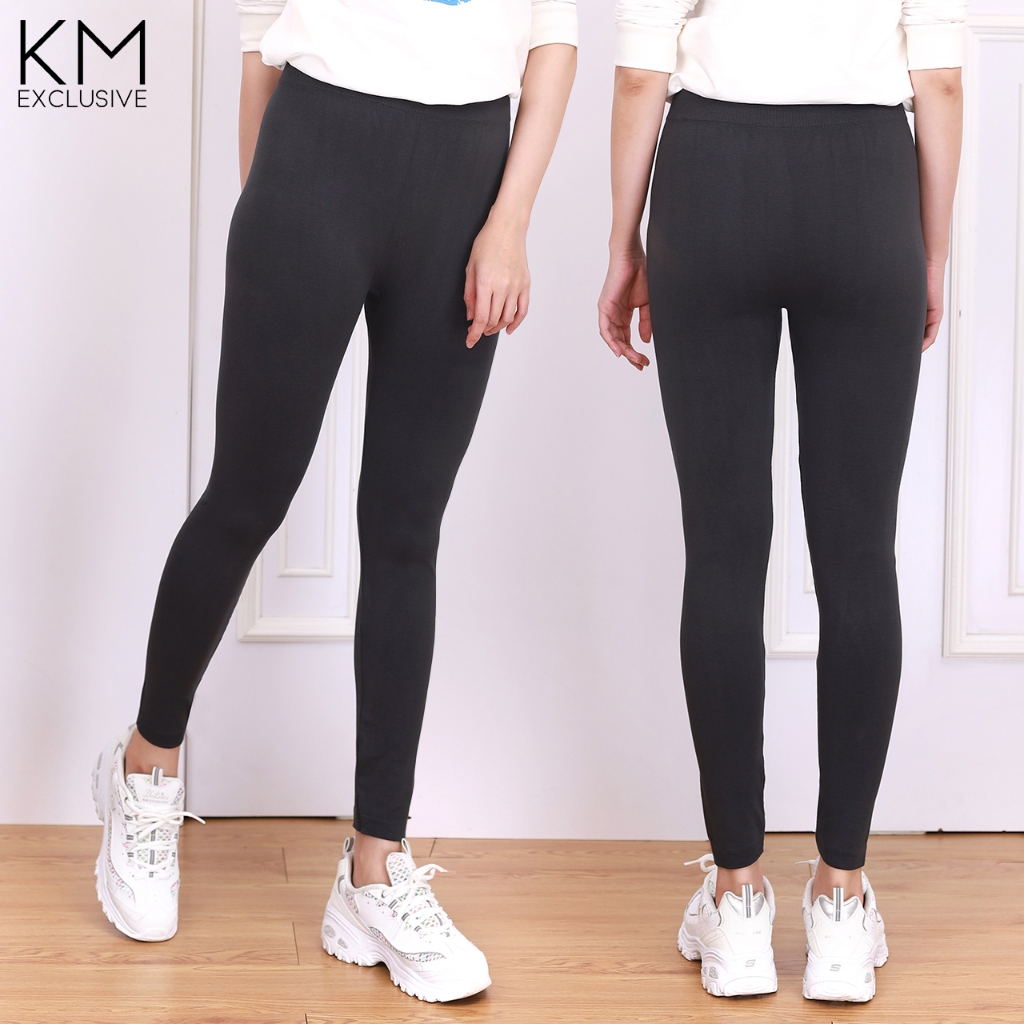 KM Fit 100kg KM Muslimah Plus Size Cotton Colored Elastic Legging Pants Inner Pants P20919 Shopee Malaysia