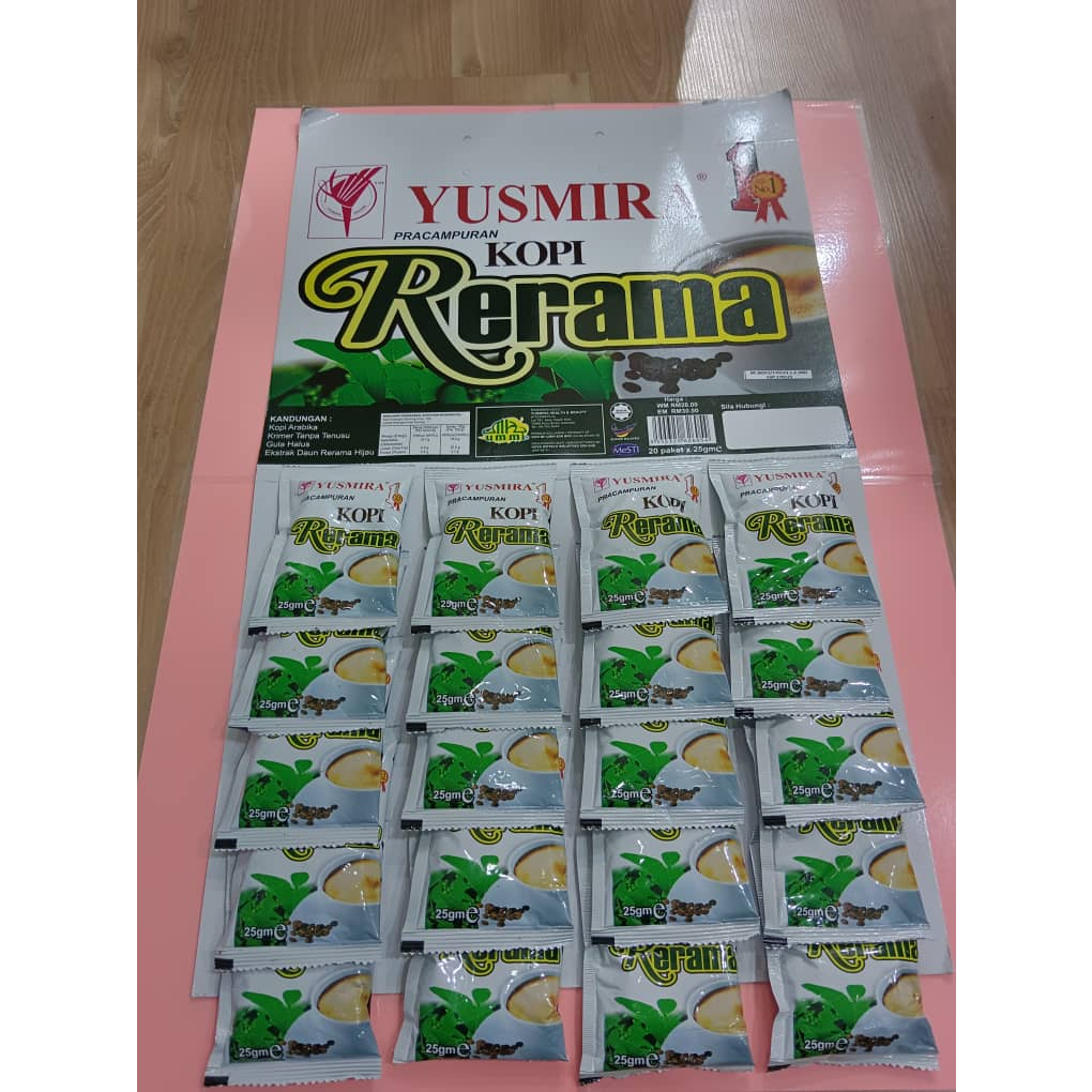 Kopi Rerama Yusmira Trading (1Papan) 20 Sachets X 25g | Shopee Malaysia