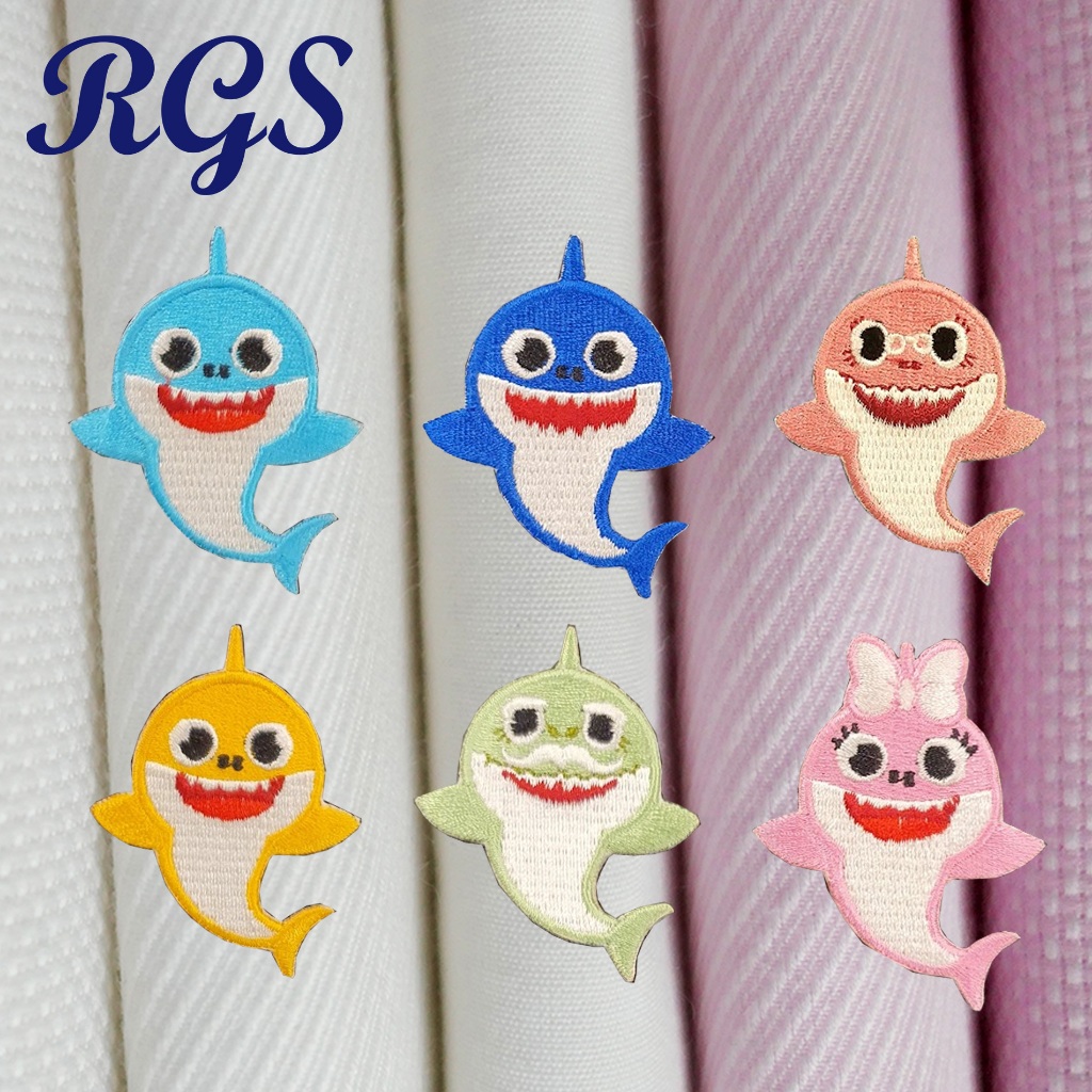 BABY SHARK Logo Sew On Iron Embroidered Patches Patch | Shopee Malaysia