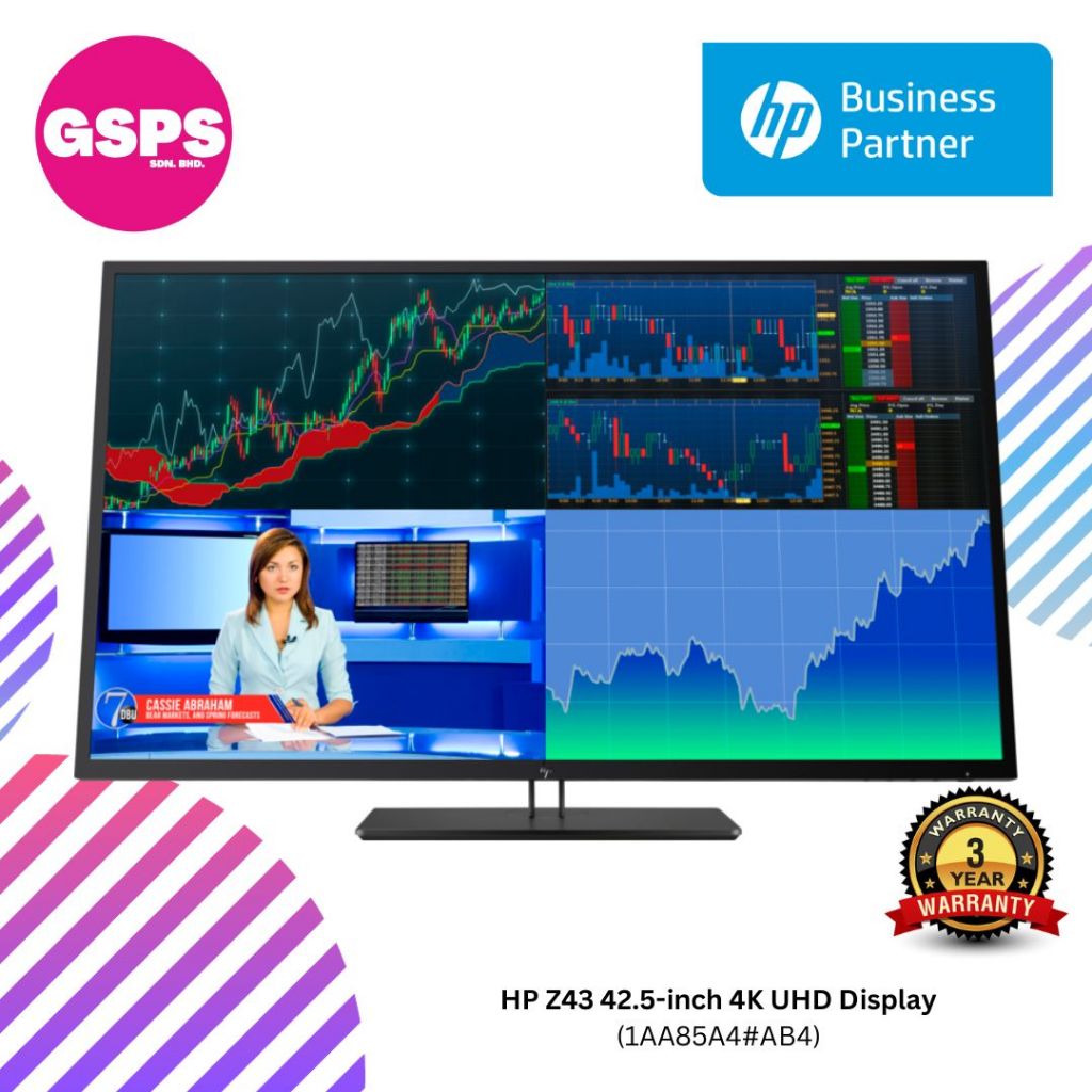 HP Z43 42.5inch 4K UHD Display (1AA85A4AB4) Shopee Malaysia