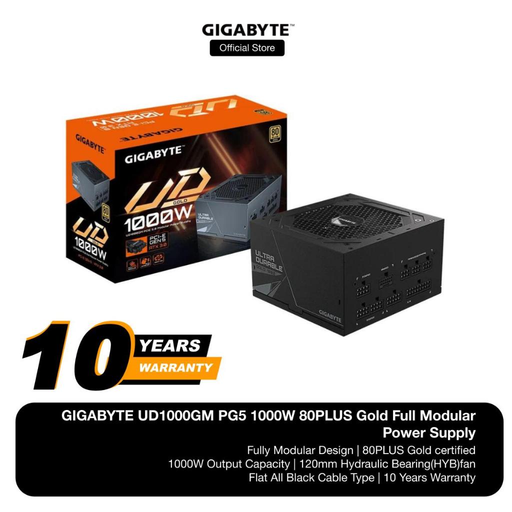 GIGABYTE UD1000GM PG5 Alimentatore 1000W Nero Modulare 80+ Gold PCI-EX 5.0 PFC Attivo ATX