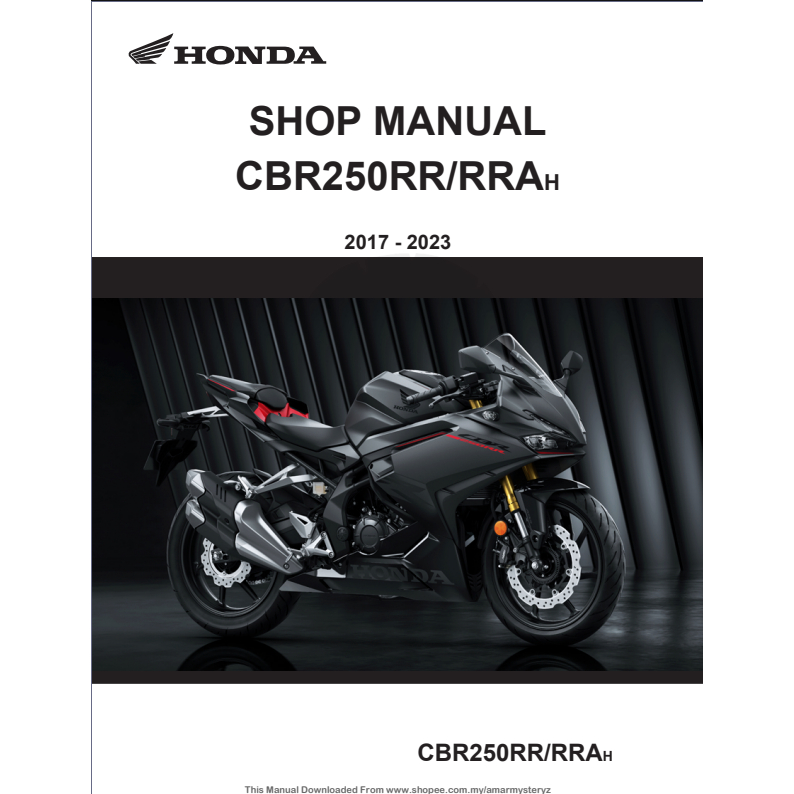 Honda CBR250RR CBR 250 RR CBR 250RR 2021 2023 Repair Service