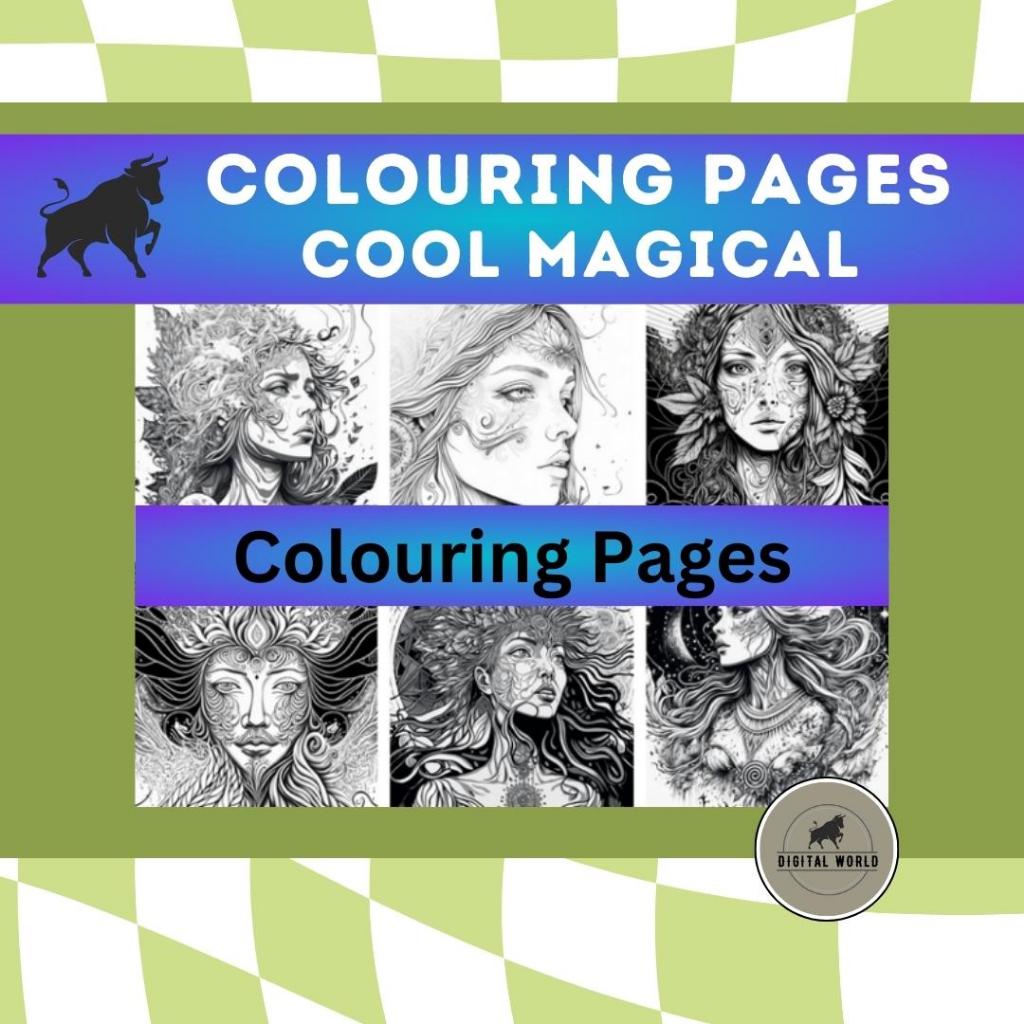 Digital Colouring Page | Cool & Magical Colouring Page | Colouring For ...