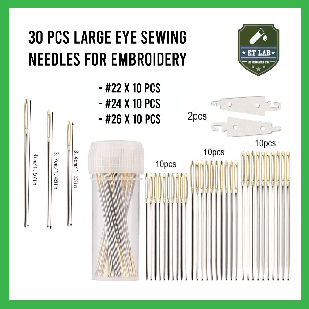 30pcs Cross Stitch Needles #26 #24 #22 Embroidery Needles Large