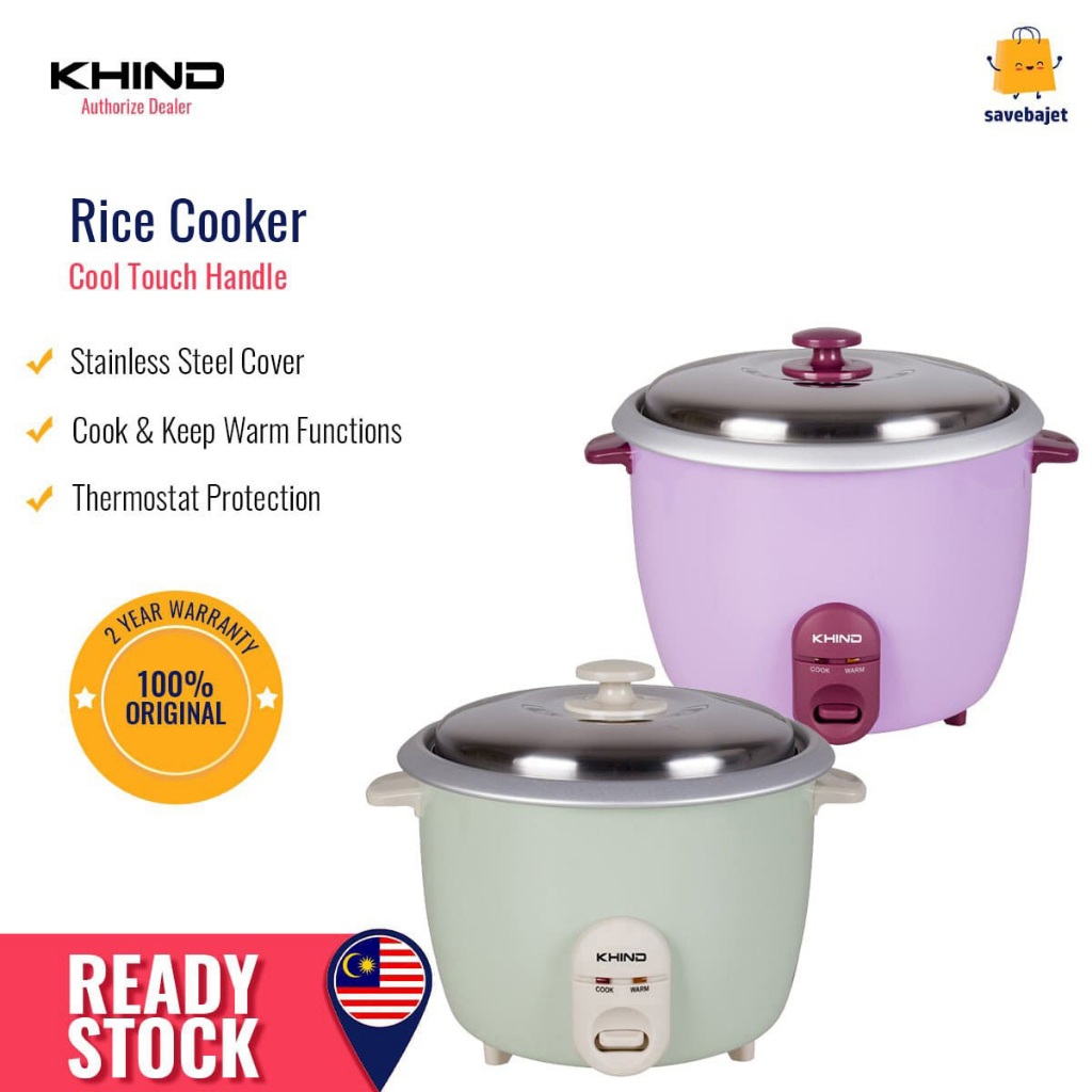 KHIND Periuk Nasi Rice Cooker (1.0L/1.8L/2.8L) RC710/RC718/RC728 ...