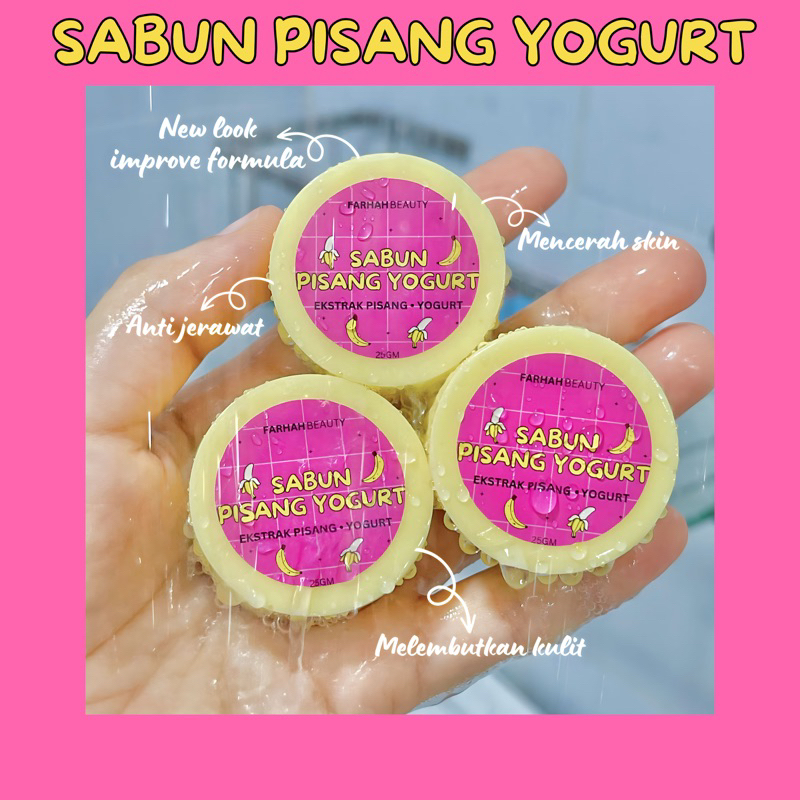 SABUN PISANG YOGURT RAWAT JERAWAT & CERAH MUKA BADAN Shopee Malaysia