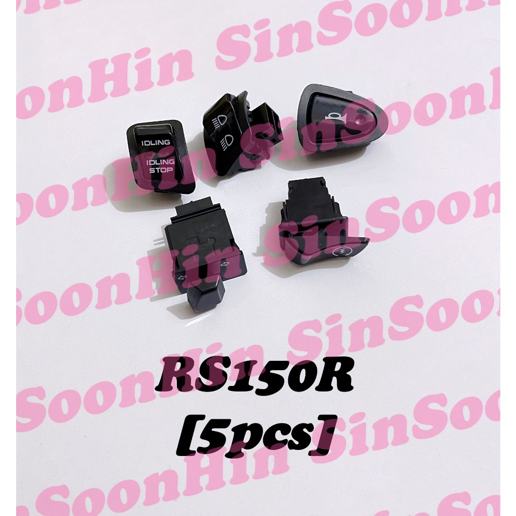 Honda RS150R 5PCS Set Button Starter Horn Signal Hi Low On Off Cover ...