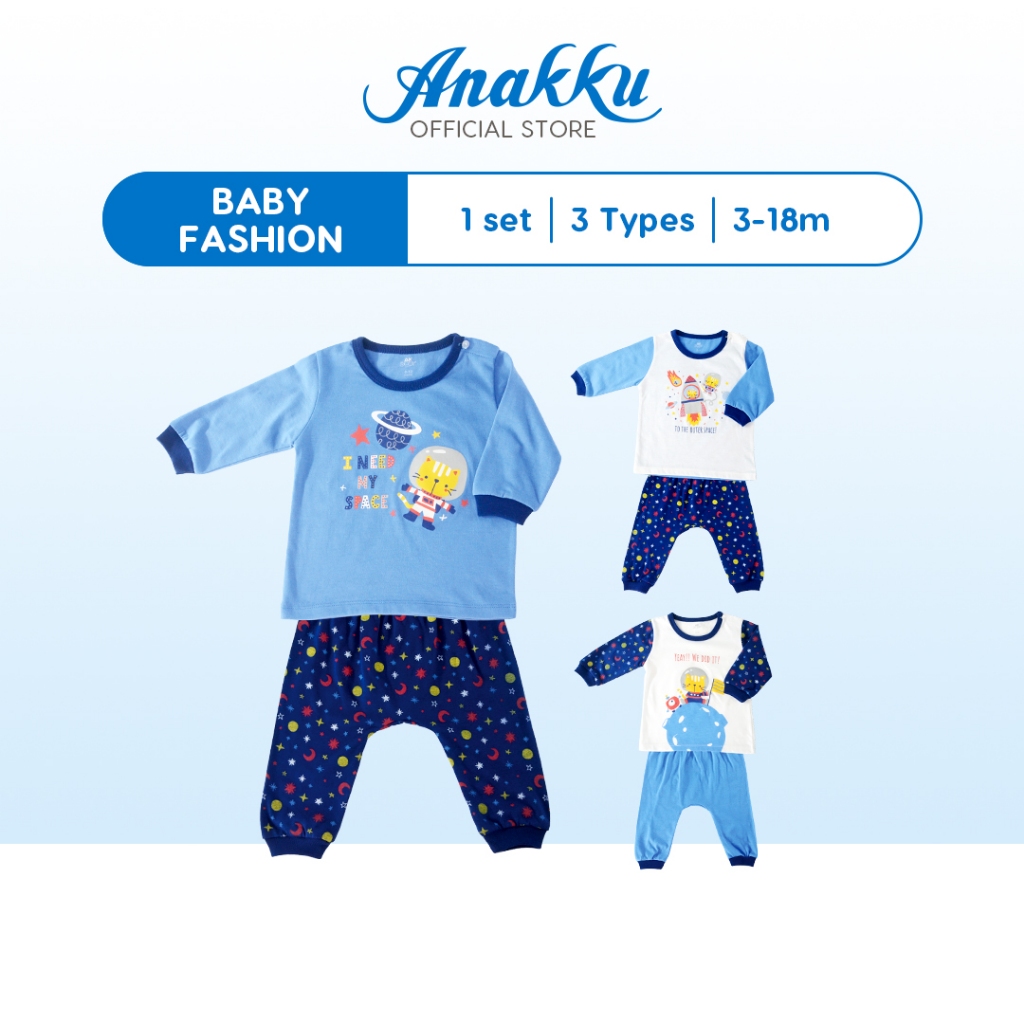 Anakku [318M] Baby Boy Newborn Pyjamas Set Baby Sleepwear Baju Tidur