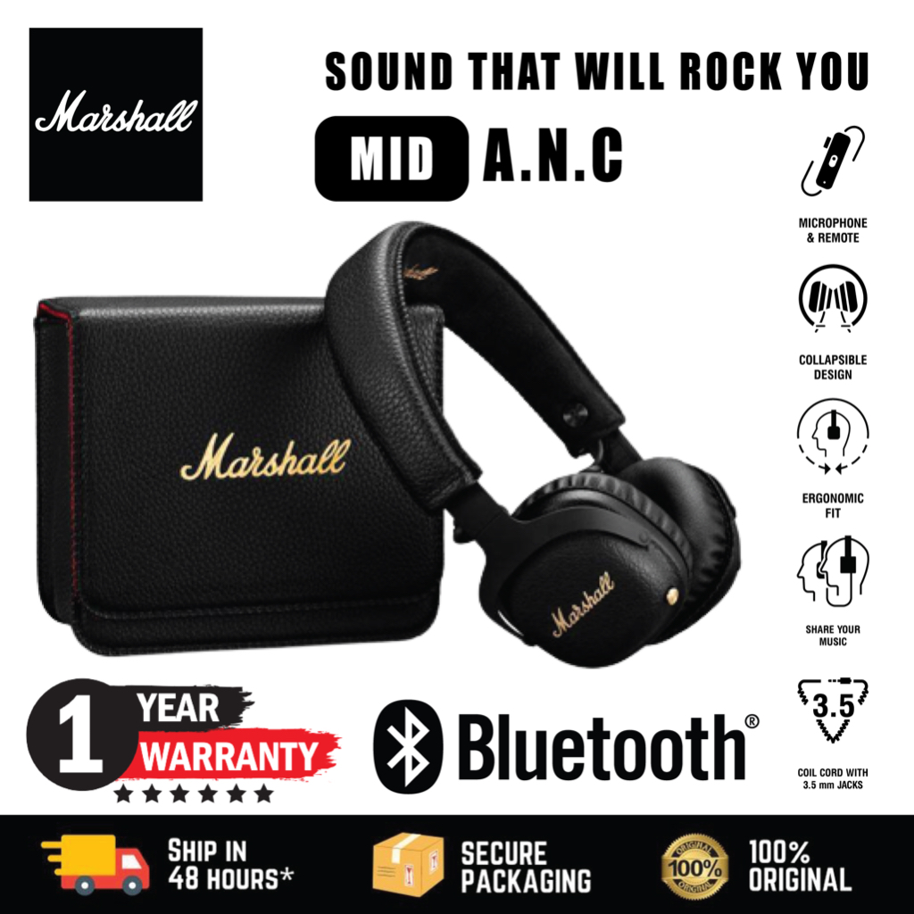 Marshall MID A.N.C Headphones Bluetooth earphone Wireless Headphones Headphones High Sound Quality