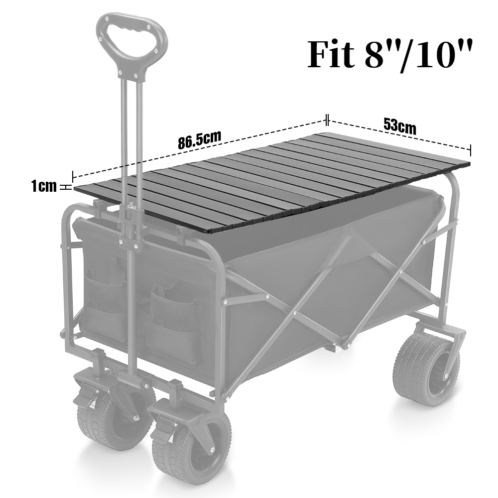 Portable outdoor trolley, foldable trolley, garden trolley with storage