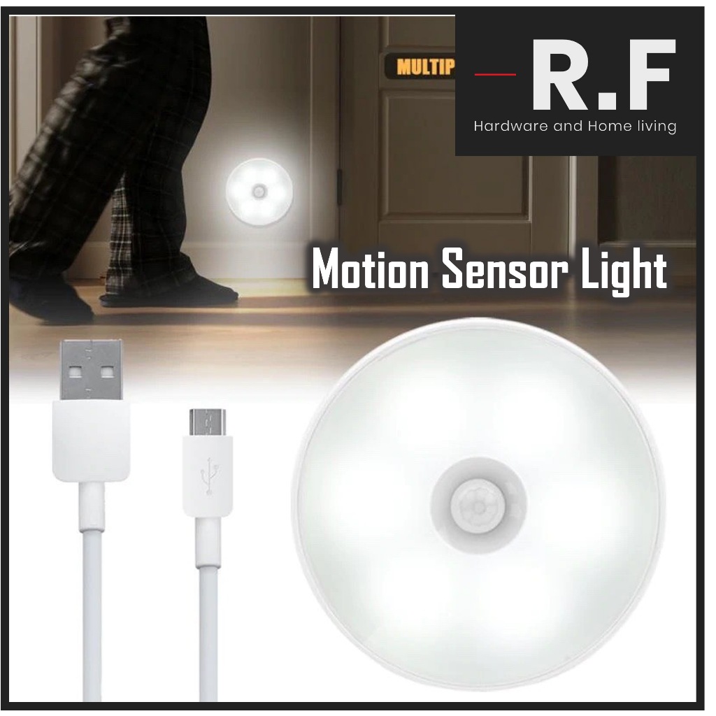 Motion Detector Auto Light Sensor Light USB Rechargeable Body Induction