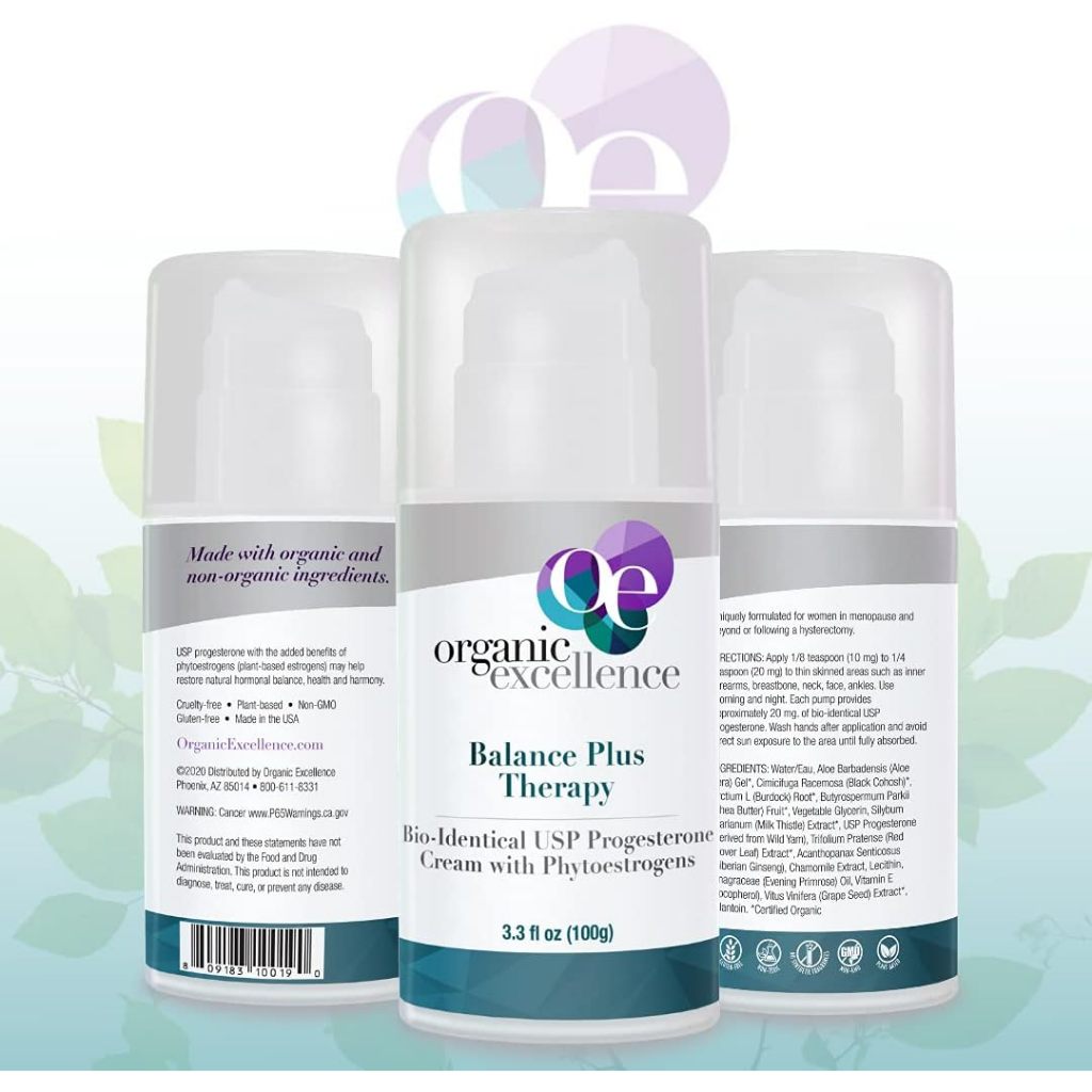 Organic Excellence Progesterone Cream Feminine Balance Therapy 100g