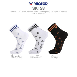 Victor Sports Socks Large SK158O (Black/Orange)